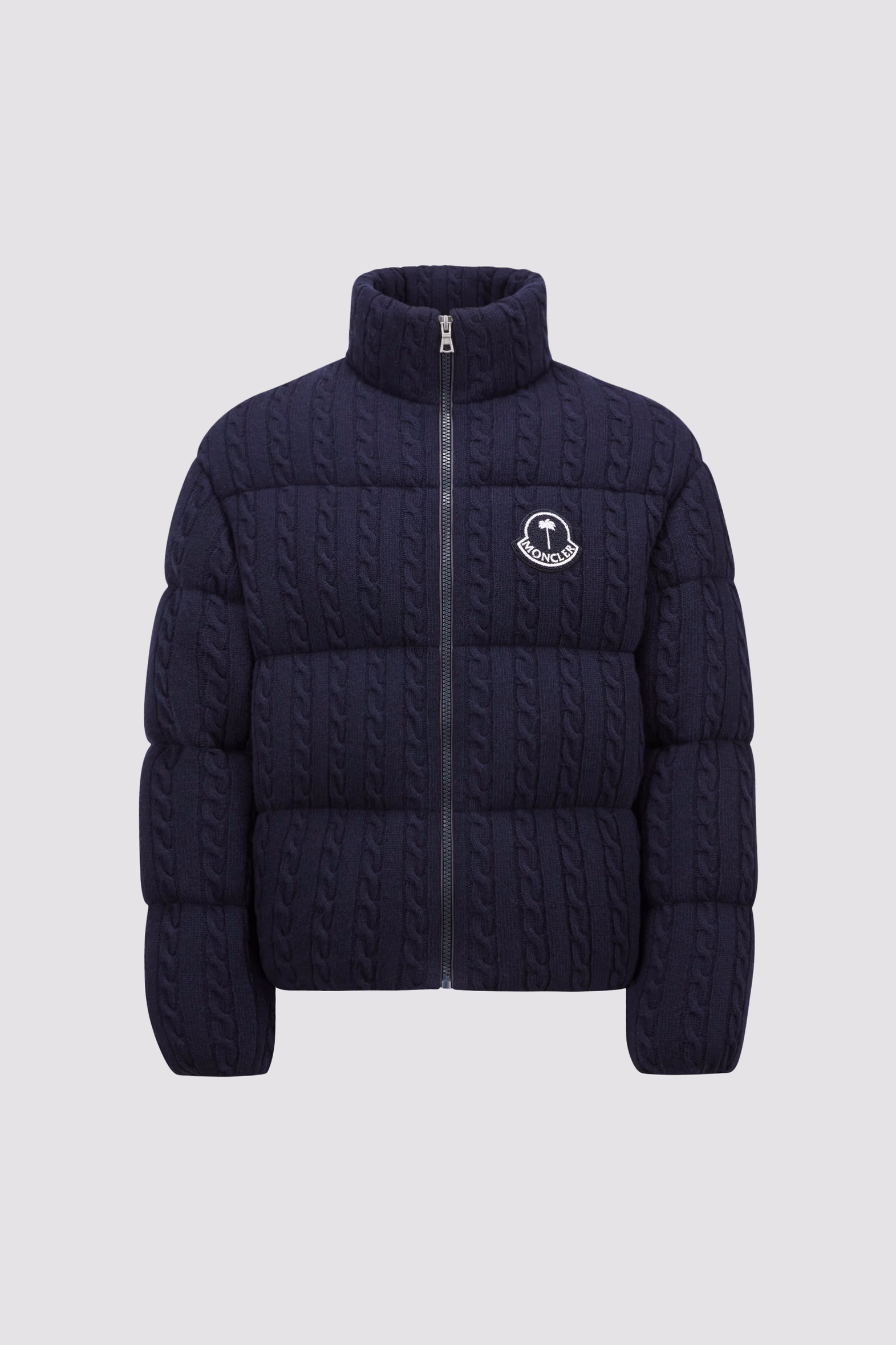 Moncler x Palm Angels Austru Wool Short Down Jacket Gender Neutral Night Blue Moncler 2